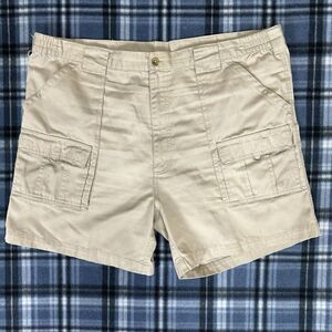 Hook & Tackle Shorts Men 40 (41) Beige Fishing Cargo 5.5" Inseam High Rise Adult